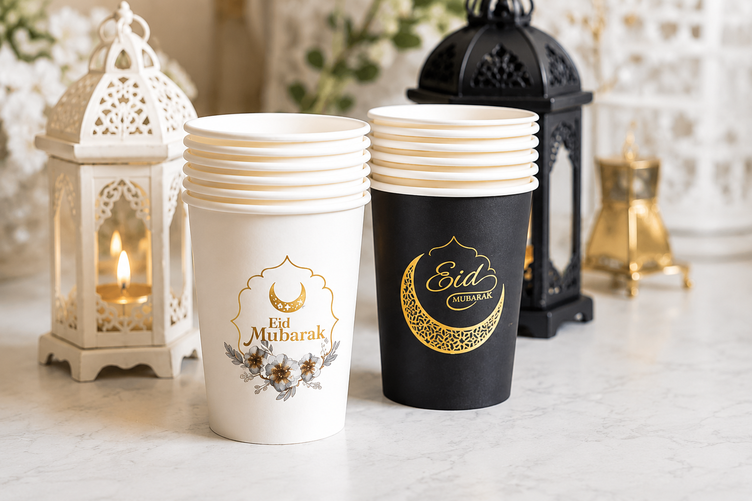 ✨ Gobelets Aïd Mubarak Élégants & Raffinés
