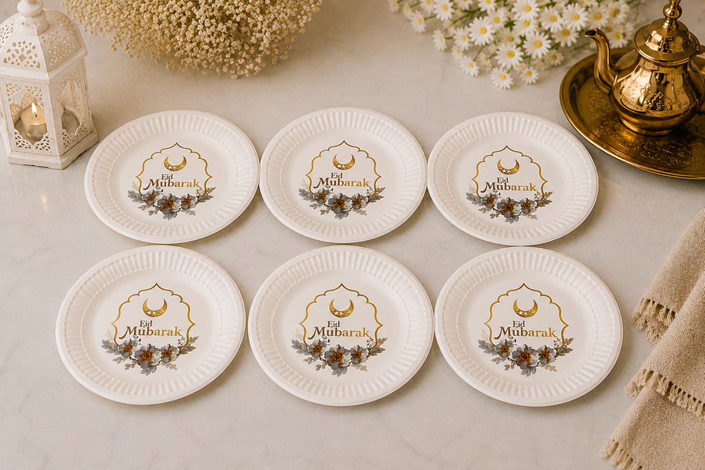 ✨ Assiettes Aïd Mubarak Élégantes & Raffinées